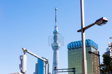 Foto de Torre del Observatorio Skytree de Tokio en la ciudad - Imagen libre de derechos