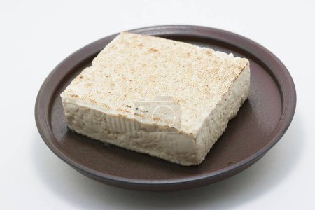 Photo for Piece of tofu cheese on plate - Royalty Free Image