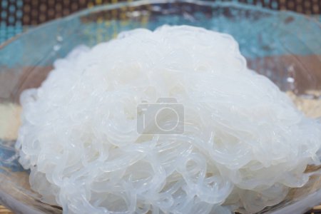 Photo for Delicious rice noodles on plate - Royalty Free Image