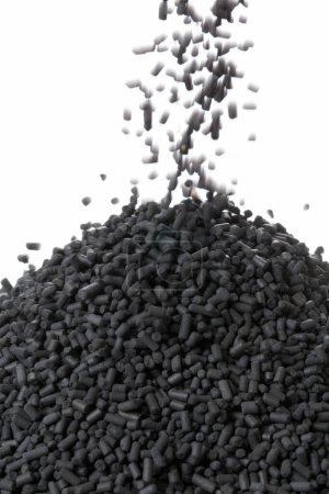 Photo for Close-up view of black pvc compounds - Royalty Free Image