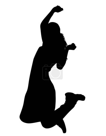 Photo for Silhouette of woman dancing - Royalty Free Image