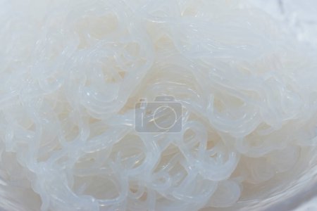 Photo for Delicious rice noodles on plate - Royalty Free Image