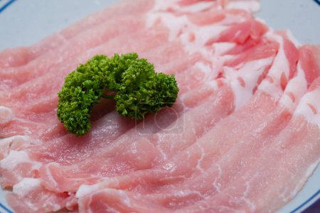 Photo for Sliced raw meat background - Royalty Free Image
