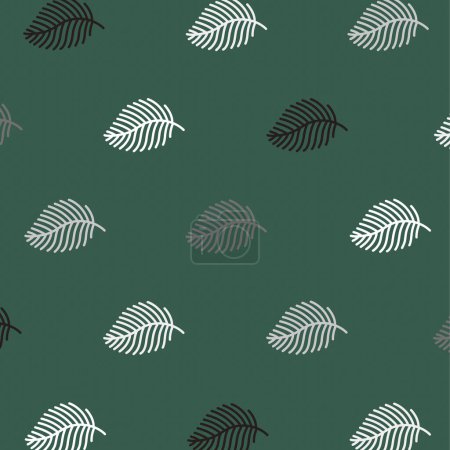 Foto de Un fondo verde con un patrón de hojas - Imagen libre de derechos
