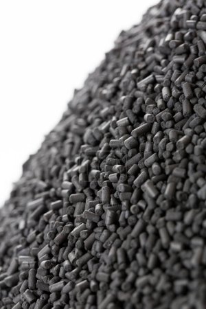 Photo for Close-up view of black pvc compounds - Royalty Free Image