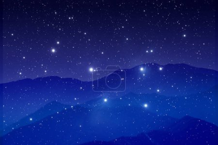 Photo for Night starry sky background illustration - Royalty Free Image