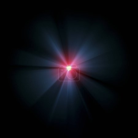 Photo for Abstract lens flare effect on dark background, glowing lights abstract background - Royalty Free Image