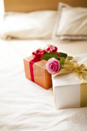 Photo for Gift boxes on background - Royalty Free Image