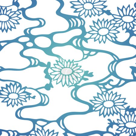 Photo for Hand drawn floral illustration. template for textile, book and wrapping paper - Royalty Free Image