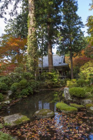 Photo for Beautiful landscape shot of an ancient Japanese shrine - Royalty Free Image