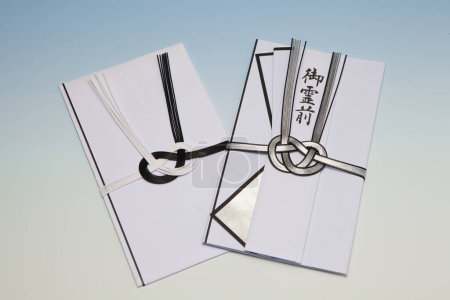 Photo for Japanese envelop for funeral on background - Royalty Free Image