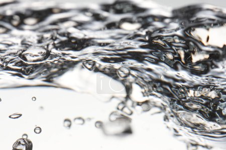 Photo for Macro shot of clean water splash, abstract background - Royalty Free Image