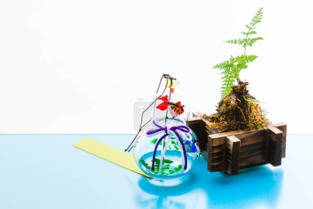 Photo for Japanese  wind chime ,"Edo Furin" and bonsai tree - Royalty Free Image