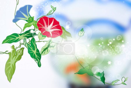 Téléchargez les photos : Des gouttes et de belles fleurs printanières sur le fond flou abstrait. - en image libre de droit