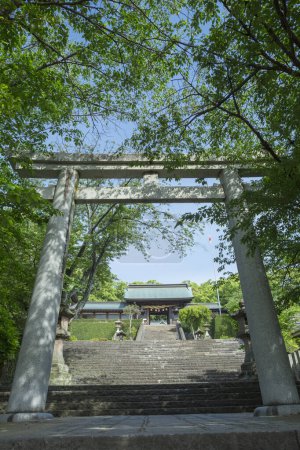 Photo for Picturesque view of a beautiful ancient Japanese shrine - Royalty Free Image
