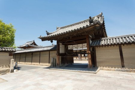 Photo for Scenic perspective of an ancient Japanese shrines beauty - Royalty Free Image