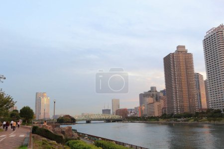 Photo for Tokyo city skyline at sunset, Japan - Royalty Free Image