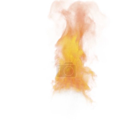 Foto de Llama de fuego aislada sobre fondo blanco, ilustración - Imagen libre de derechos