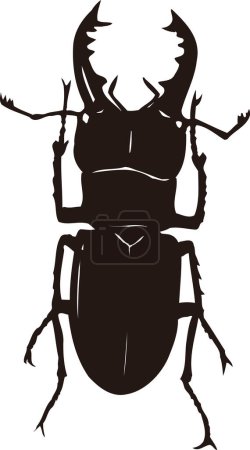 Foto de Plantilla de logotipo de insecto, ilustración en blanco y negro - Imagen libre de derechos
