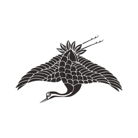 Ilustración tradicional del logotipo de la cresta familiar japonesa            