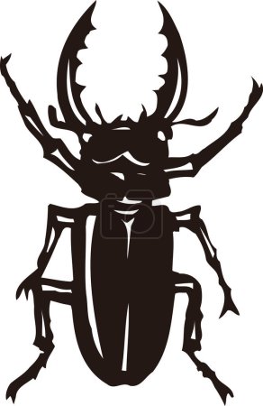 Foto de Plantilla de logotipo de insecto, ilustración en blanco y negro - Imagen libre de derechos