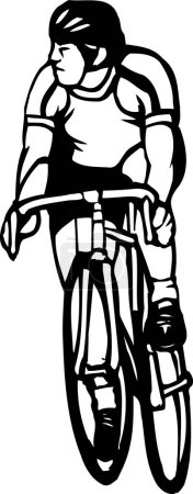 Téléchargez les photos : Cycliste équitation vélo illustration - en image libre de droit