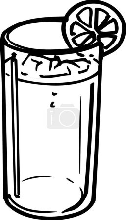 Photo for Cocktail outline illustration, food concept - Royalty Free Image