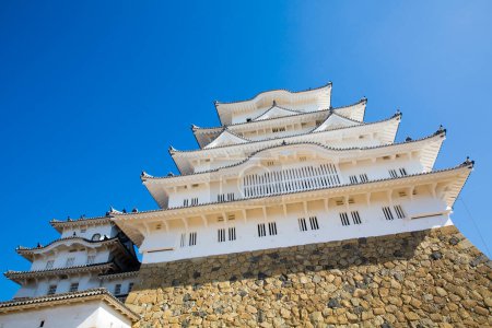 Photo for The main tower of the UNESCO world heritage site: Himeji Castle, also called the white heron castle, Japan. - Royalty Free Image