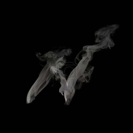 Photo for Smoke on black abstract background. Letter N - Royalty Free Image