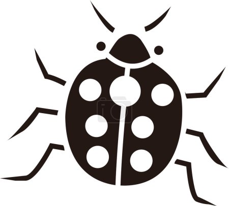Photo for Silhouette illustration of ladybug - Royalty Free Image