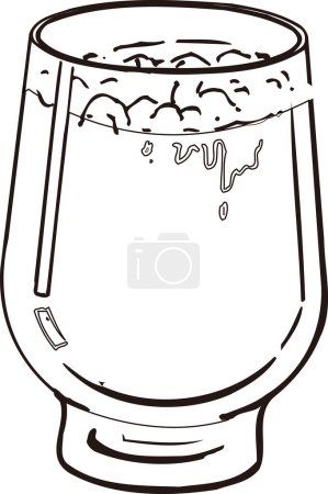 Photo for Cocktail outline illustration, food concept - Royalty Free Image