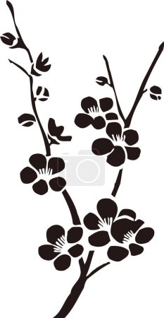 Photo for Black silhouette of tree for logo design - Royalty Free Image