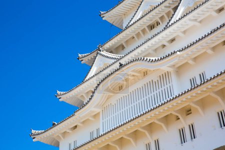 Foto de Castillo de Himeji, también conocido como Castillo de Garza Blanca, un Tesoro Nacional y Patrimonio de la Humanidad de la Unesco - Imagen libre de derechos