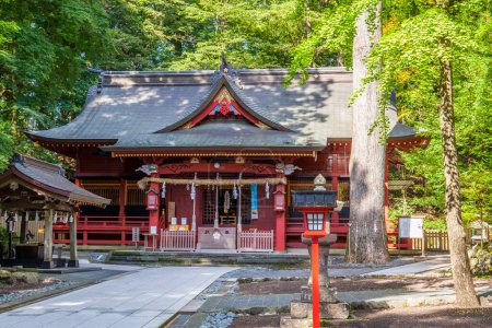 Photo for Scenic portrayal of a traditional Japanese shrine - Royalty Free Image