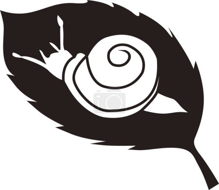 Photo for Silhouette illustration of snail - Royalty Free Image