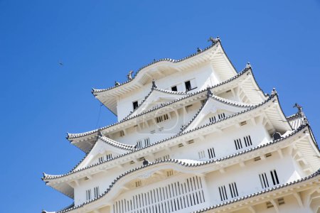 Himeji Castle AKA White Heron Castle in Hyogo, Japan. The castle is both a national treasure and a world heritage site.