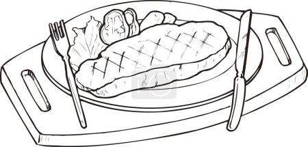 Foto de Esbozo de carne ilustración, concepto de comida - Imagen libre de derechos