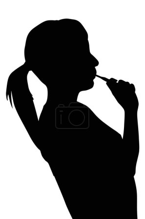 Photo for Abstract illustration with silhouette of a woman on a white background. - Royalty Free Image