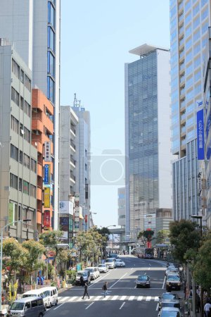 Photo for Busy street of Tokyo city, Japan, daytime view - Royalty Free Image