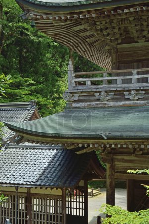 Photo for Majestic view of an ancient Japanese shrine - Royalty Free Image