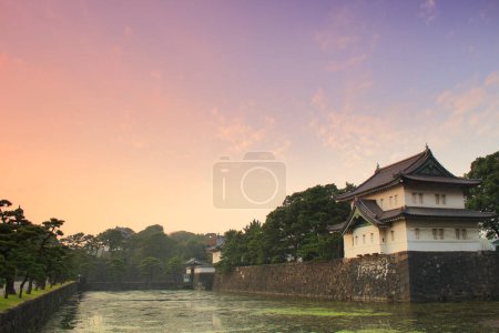 Téléchargez les photos : Fort de style japonais situé dans le palais impérial de Tokyo - en image libre de droit