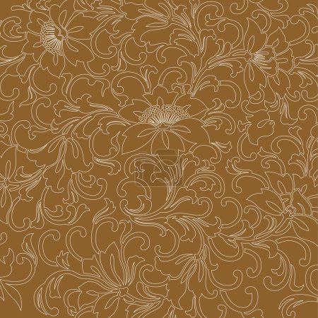 Photo for Abstract floral pattern, decorative background with floral ornament - Royalty Free Image