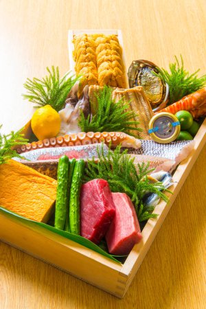 Téléchargez les photos : Une photo de cuisine de sashimi - en image libre de droit