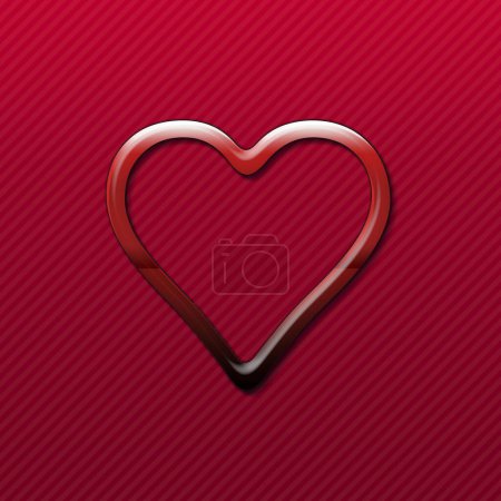 Téléchargez les photos : Icône de forme de coeur, modèle de carte de Saint-Valentin - en image libre de droit