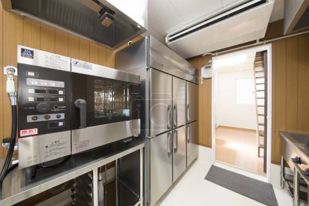 stainless steel refrigerators in modern kitchen 