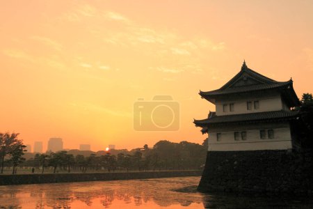  Japoński fort stylu znajduje się w Imperial Palace Tokyo