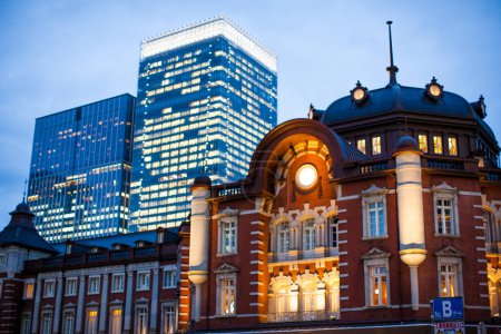 Photo for Tokyo station at night in Tokyo, Japan - Royalty Free Image