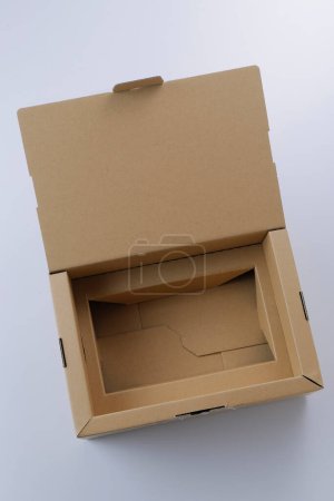 Photo for Cardboard box on white background. - Royalty Free Image