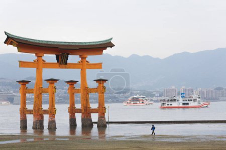 Photo for Great floating gate (O-Torii) on Miyajima island - Royalty Free Image