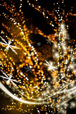 Photo for Holiday abstract background. new year festive background with lights. - Royalty Free Image